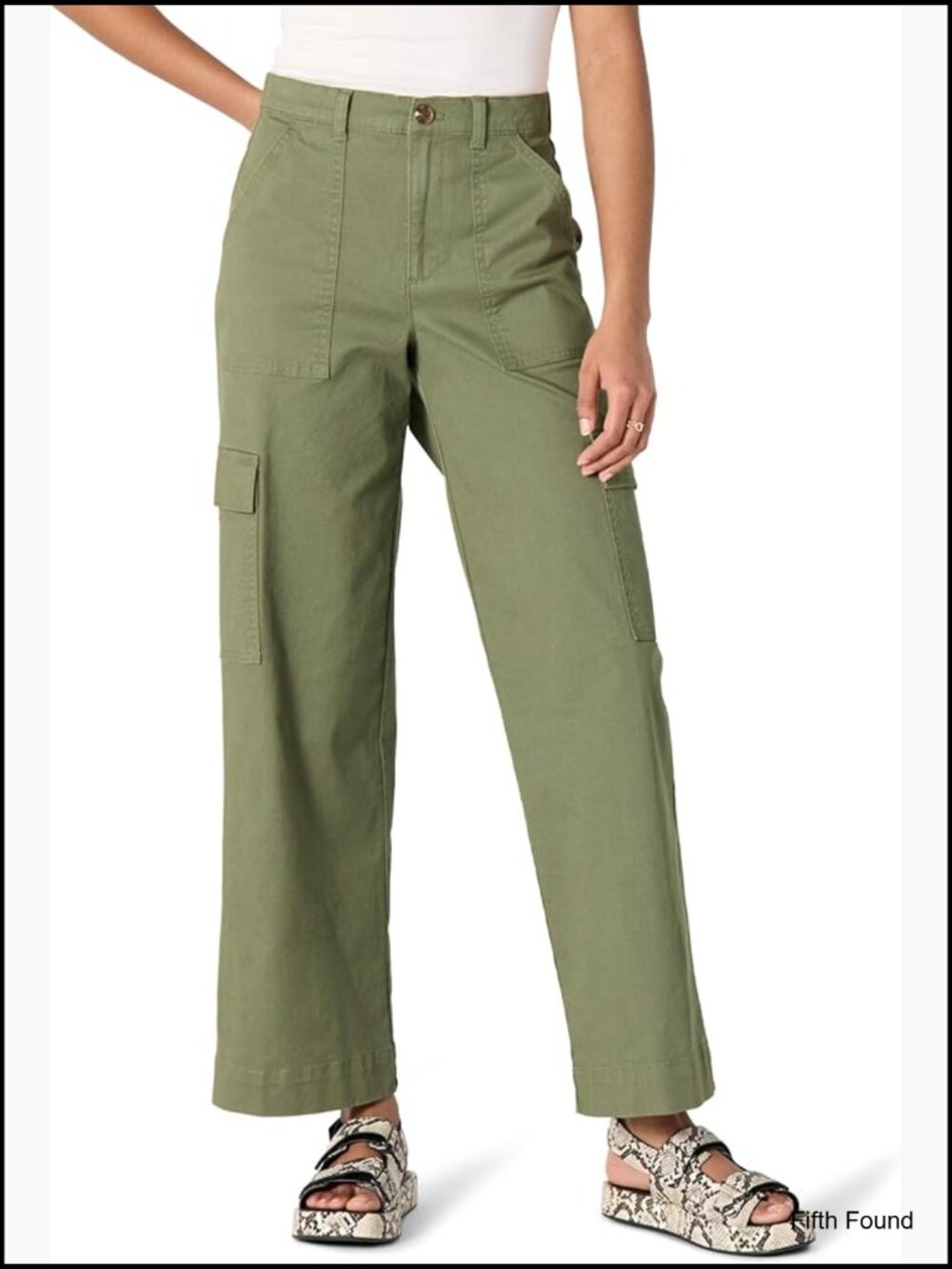 Women's High-Rise Relaxed-Fit Full-Length Cargo Pants